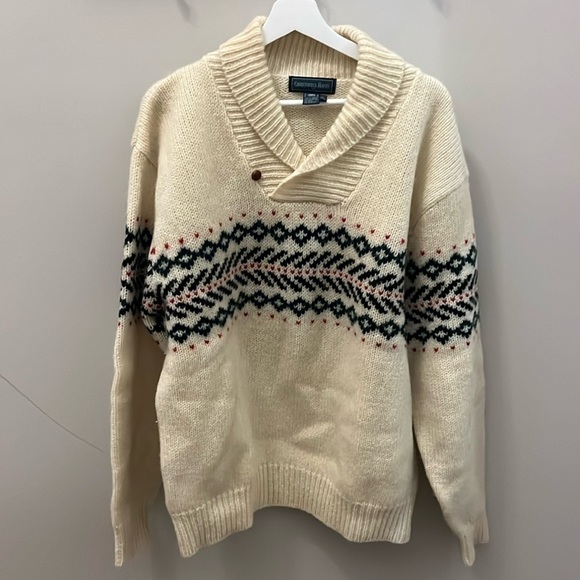 Vintage Christopher Hayes Men’s Sweater Wool Holiday Christmas Hong Kong Size XL - Picture 1 of 7